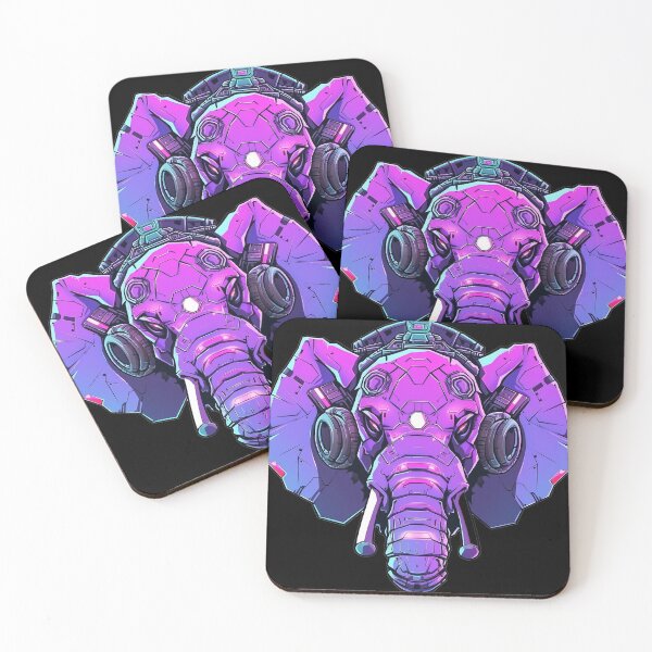 Item preview, CyberElephant - Futuristic Elephant With Headphones and Visor in a Vibrant Digital Illustration designed and sold by Reichcorp.