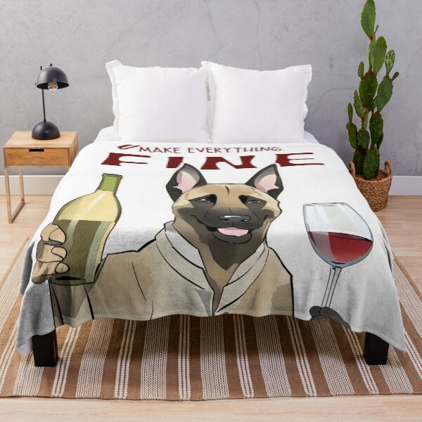 Item preview, Dogs and wine make everything fine Belgian Malinois designed and sold by GoodyPaws.