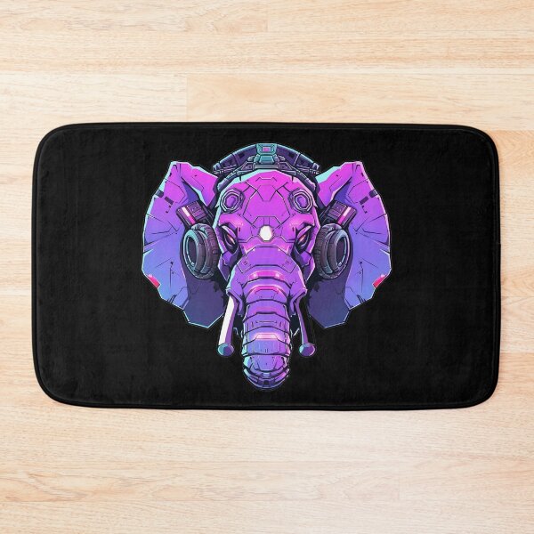 Item preview, CyberElephant - Futuristic Elephant With Headphones and Visor in a Vibrant Digital Illustration designed and sold by Reichcorp.