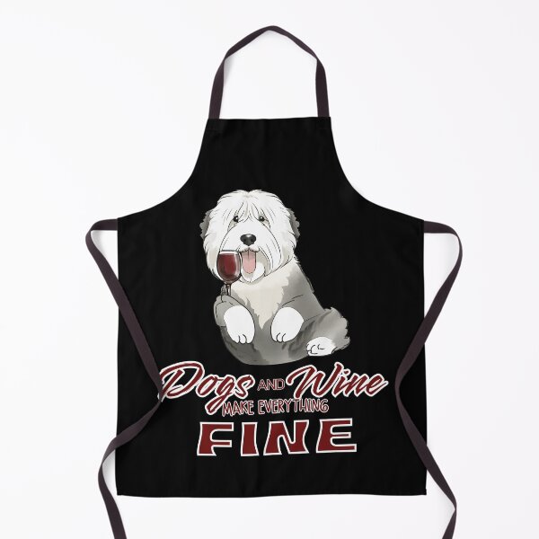 Item preview, Dogs and wine make everything fine English Sheepdog designed and sold by GoodyPaws.