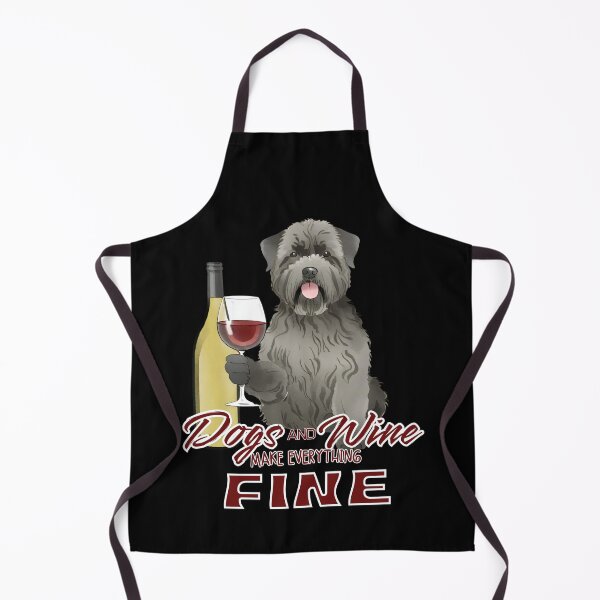 Item preview, Dogs and wine make everything fine Bouvier des Flandres designed and sold by GoodyPaws.