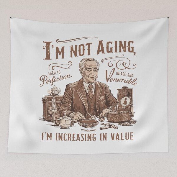 Item preview, Timeless Value: Vintage-Inspired Funny Father's Day Illustration designed and sold by HahaHandlesHub.
