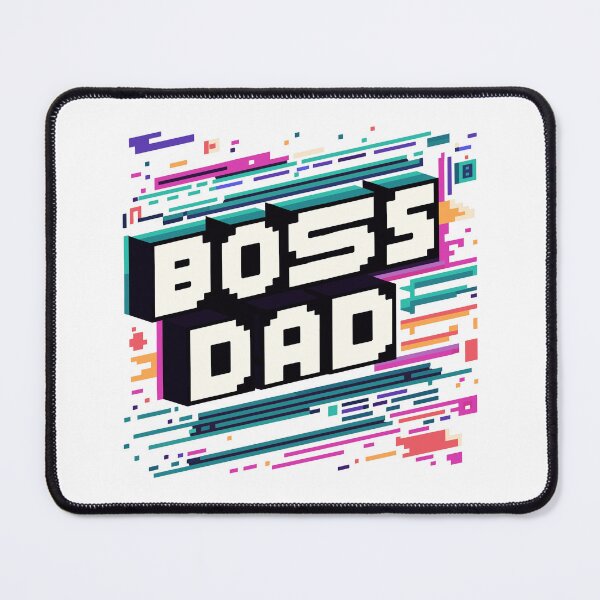 Item preview, Boss Dad: Retro-Style Pixel Art Video Game Cover for Father's Day designed and sold by HahaHandlesHub.