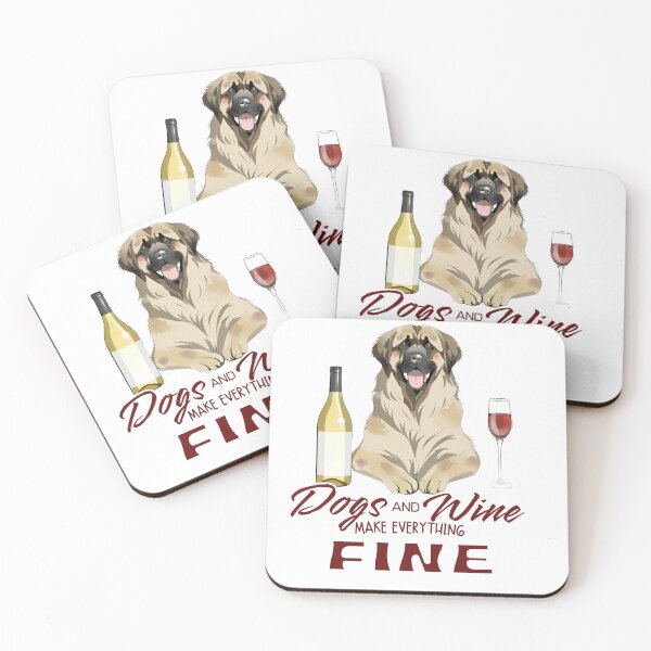Item preview,  Dogs and wine make everything fine Leonberger designed and sold by GoodyPaws.