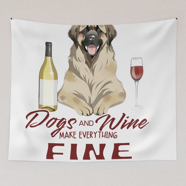 Item preview,  Dogs and wine make everything fine Leonberger designed and sold by GoodyPaws.