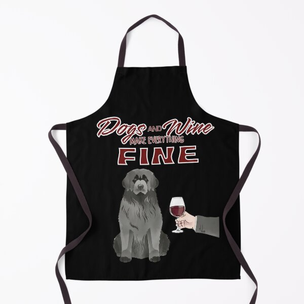 Item preview, Dogs and wine make everything fine Newfoundland designed and sold by GoodyPaws.