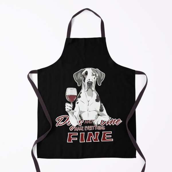 Item preview, Dogs and wine make everything fine Great Dane designed and sold by GoodyPaws.
