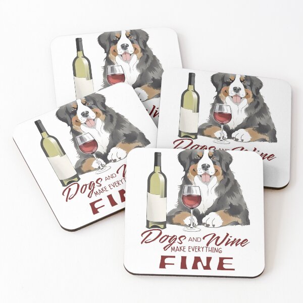Artikelvorschau, Hunde und Wein machen alles gut Berner Sennenhund entworfen und verkauft von GoodyPaws.