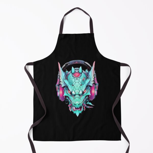 Item preview, CyberDragon - Futuristic Cyberpunk Dragon With Headphones and Visor in a Vibrant Digital Illustration designed and sold by Reichcorp.