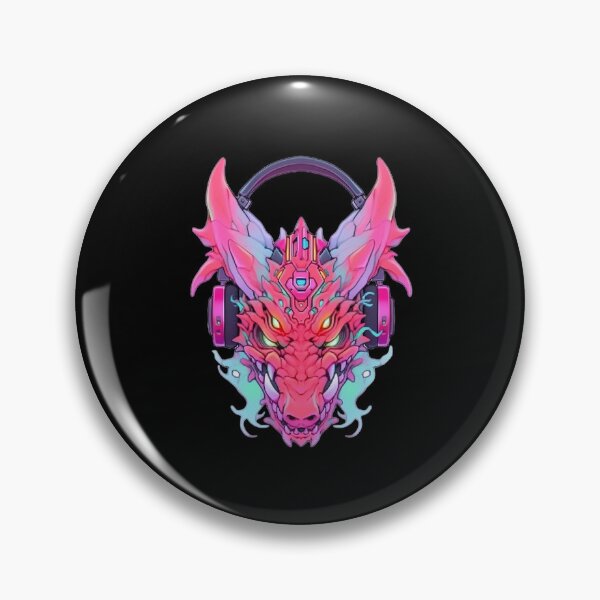 Item preview, CyberDragon - Futuristic Cyberpunk Dragon With Headphones and Visor in a Vibrant Digital Illustration designed and sold by Reichcorp.