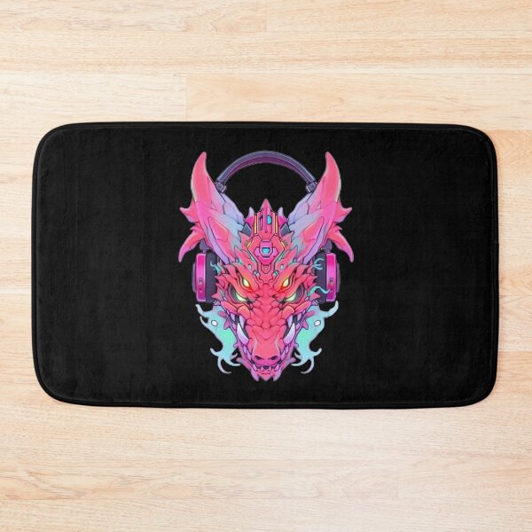 Item preview, CyberDragon - Futuristic Cyberpunk Dragon With Headphones and Visor in a Vibrant Digital Illustration designed and sold by Reichcorp.