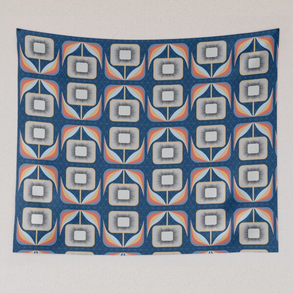 Item preview, FLOWER EUPHORIA - Navy [larger] designed and sold by Carina Parry Studios.