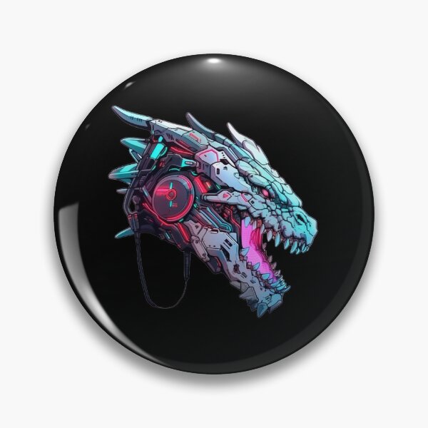 Item preview, CyberDragon - Futuristic Cyberpunk Dragon With Headphones and Visor in a Vibrant Digital Illustration designed and sold by Reichcorp.
