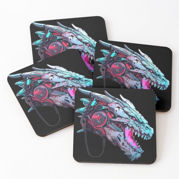 Item preview, CyberDragon - Futuristic Cyberpunk Dragon With Headphones and Visor in a Vibrant Digital Illustration designed and sold by Reichcorp.