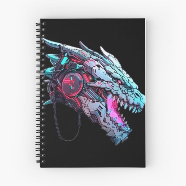 Item preview, CyberDragon - Futuristic Cyberpunk Dragon With Headphones and Visor in a Vibrant Digital Illustration designed and sold by Reichcorp.