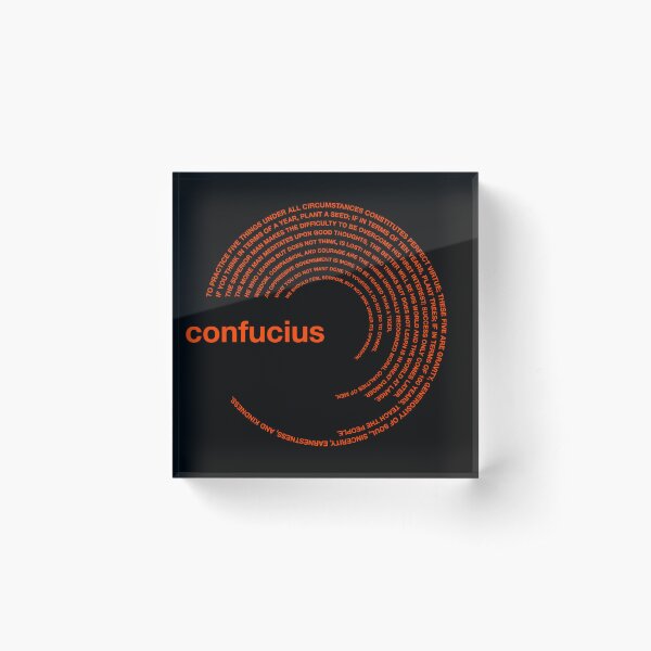 Item preview,  Confucius famous quotes poster [orangered] designed and sold by CMYKStudio.