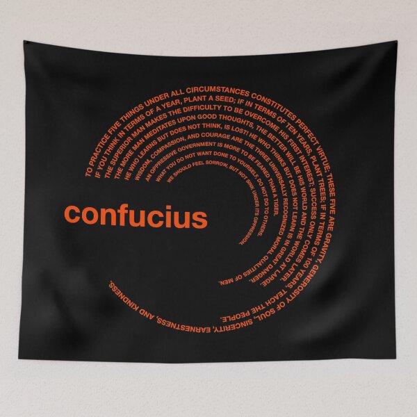 Item preview,  Confucius famous quotes poster [orangered] designed and sold by CMYKStudio.