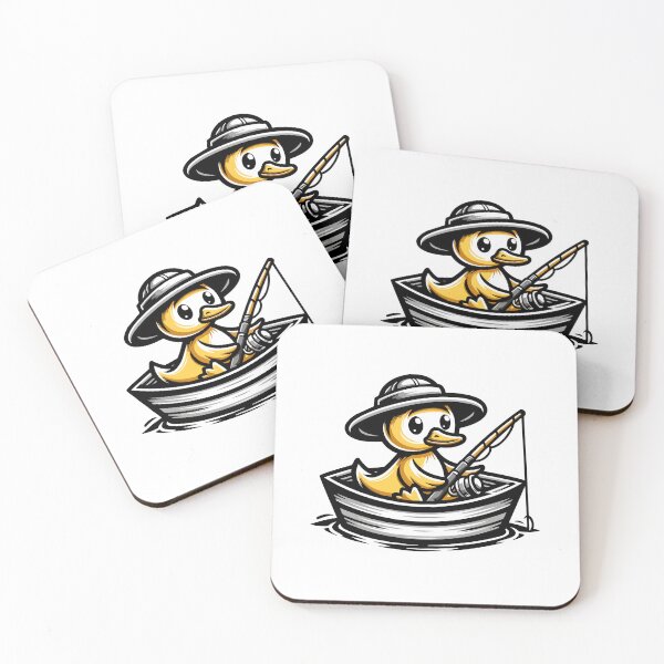 Item preview, Fishing Adventure Duck - Playful Duckling Fisherman designed and sold by Akioos.