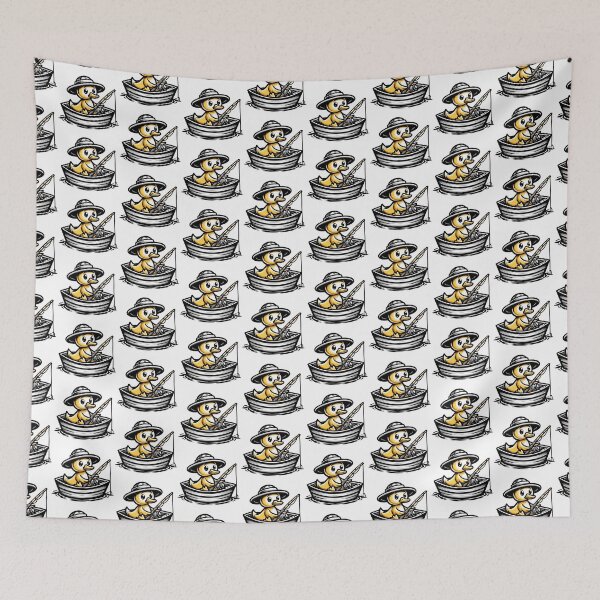 Item preview, Fishing Adventure Duck - Playful Duckling Fisherman designed and sold by Akioos.
