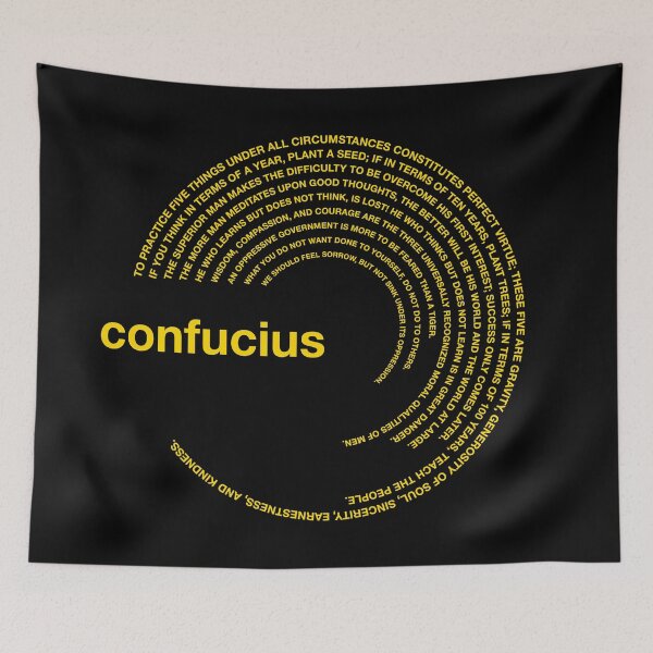Item preview,  Confucius famous quotes poster [gold] designed and sold by CMYKStudio.