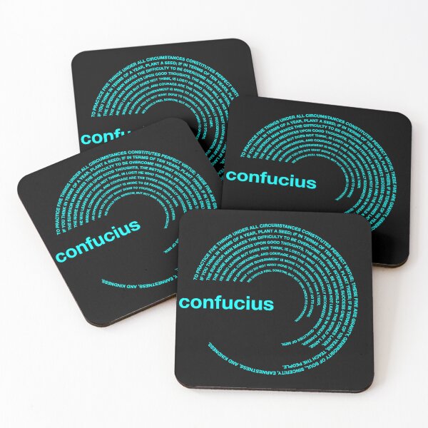 Item preview,  Confucius famous quotes poster [aqua] designed and sold by CMYKStudio.