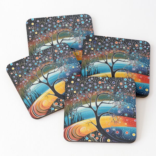 Item preview, Aboriginal Inspired Dot Art - Yggdrasil designed and sold by GrinGalore.