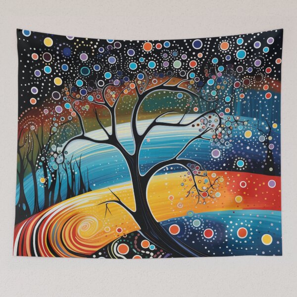 Item preview, Aboriginal Inspired Dot Art - Yggdrasil designed and sold by GrinGalore.