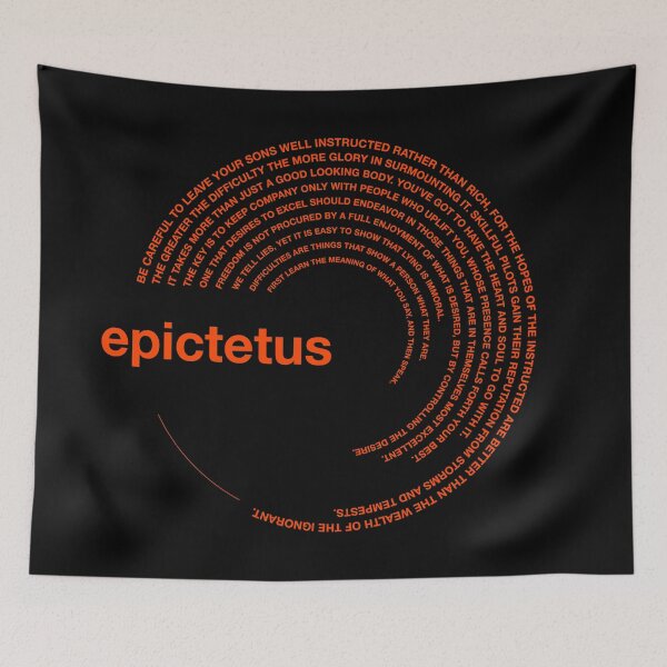 Item preview,  Epictetus famous quotes poster [orangered] designed and sold by CMYKStudio.
