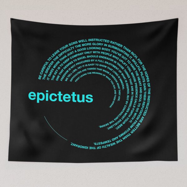 Item preview,  Epictetus famous quotes poster [aqua] designed and sold by CMYKStudio.