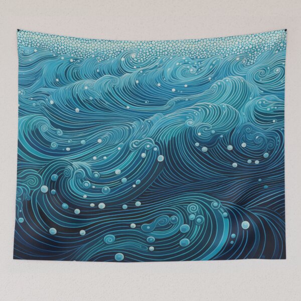 Item preview, Aboriginal Inspired Dot Art - With Strong Waves designed and sold by GrinGalore.