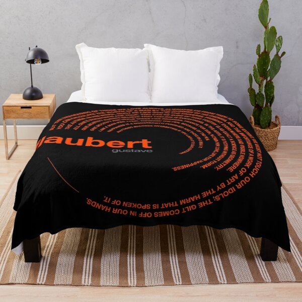 Item preview, Gustave Flaubert famous quotes poster [orangered] designed and sold by CMYKStudio.