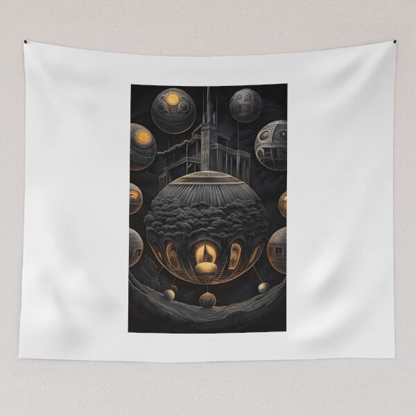 Item preview, Dark spherical world fantasy designed and sold by K1ndo.