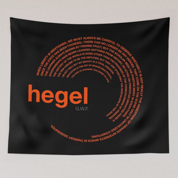 Item preview, Georg Wilhelm Friedrich Hegel famous quotes poster [orangered] designed and sold by CMYKStudio.