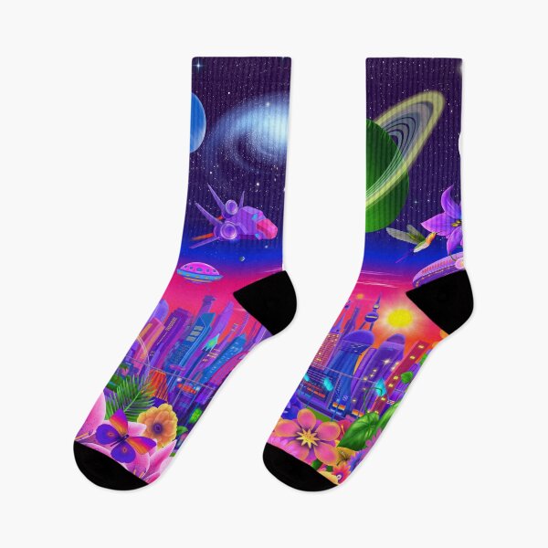 Item preview, Cosmic Neon City designed and sold by GeraldNewtonArt.