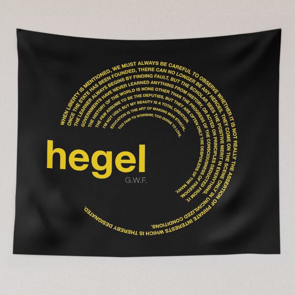 Item preview, Georg Wilhelm Friedrich Hegel famous quotes poster [gold] designed and sold by CMYKStudio.