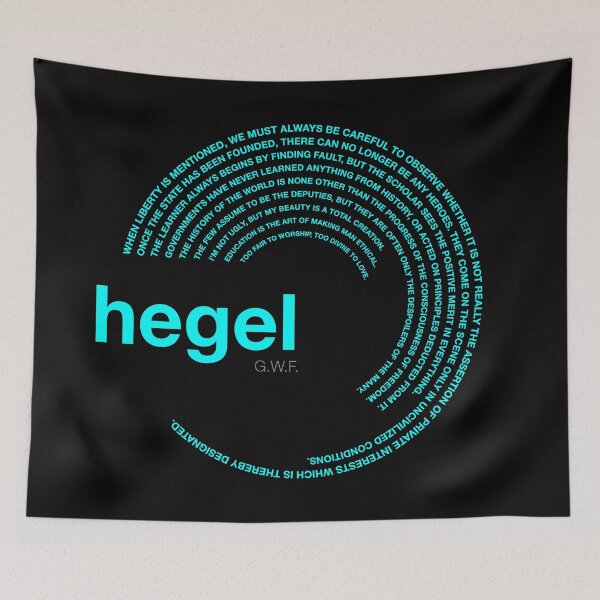 Item preview, Georg Wilhelm Friedrich Hegel famous quotes poster [aqua] designed and sold by CMYKStudio.