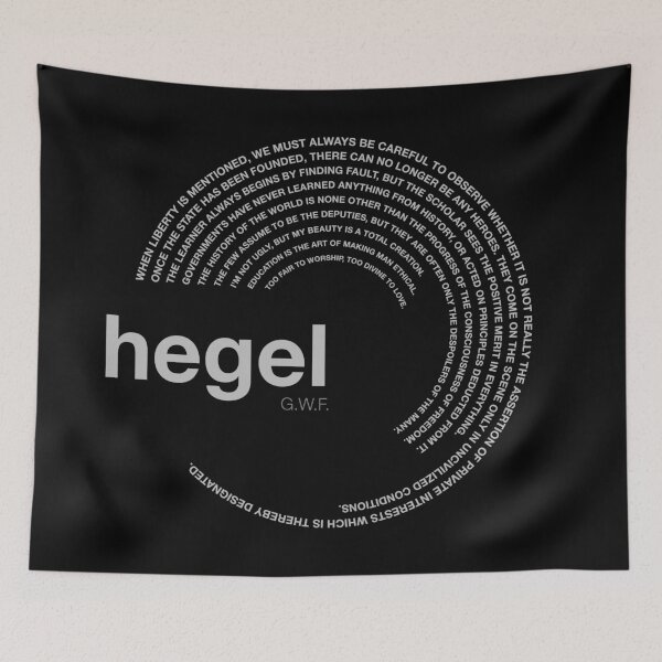 Item preview, Georg Wilhelm Friedrich Hegel famous quotes poster [silver] designed and sold by CMYKStudio.