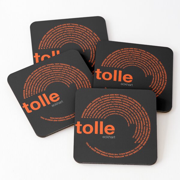 Item preview, Eckhart Tolle famous quotes poster [orangered] designed and sold by CMYKStudio.