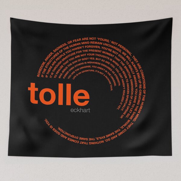 Artikelvorschau, Poster mit berühmten Zitaten von Eckhart Tolle [orangerot] entworfen und verkauft von CMYKStudio.