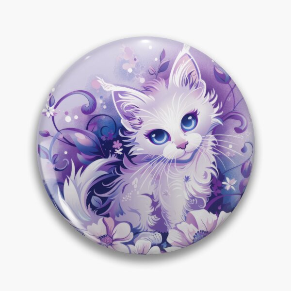 Item preview, Lindo gato en morado designed and sold by FlowersColorful.