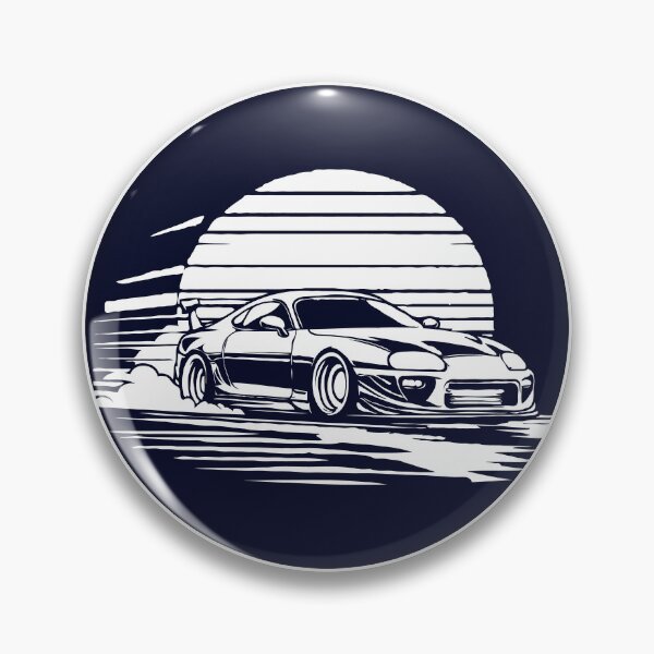 Item preview, Silhouette of 90s JDM Supra with Sunset Backdrop designed and sold by 8fifty8.