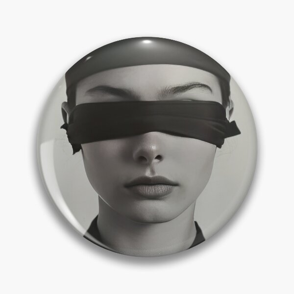 Item preview,  Blindfolded Woman in Black Attire Art Print designed and sold by Retrocranio.