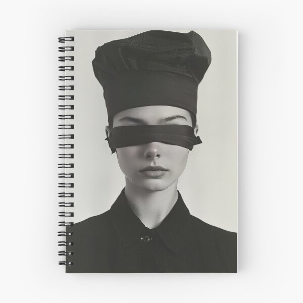 Item preview,  Blindfolded Woman in Black Attire Art Print designed and sold by Retrocranio.