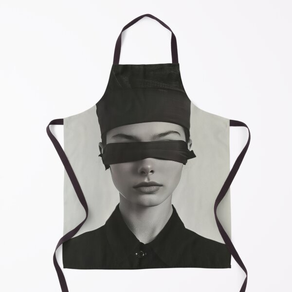 Item preview,  Blindfolded Woman in Black Attire Art Print designed and sold by Retrocranio.