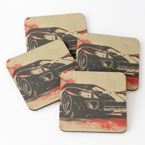 Item preview, Classic Ford GT Artwork in Red and Black designed and sold by Retrocranio.
