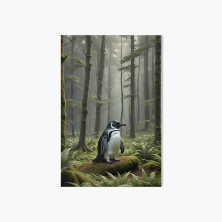 Vista previa del artículo con la obra «pingüino en el bosque», diseñado y vendido por nwadsley.