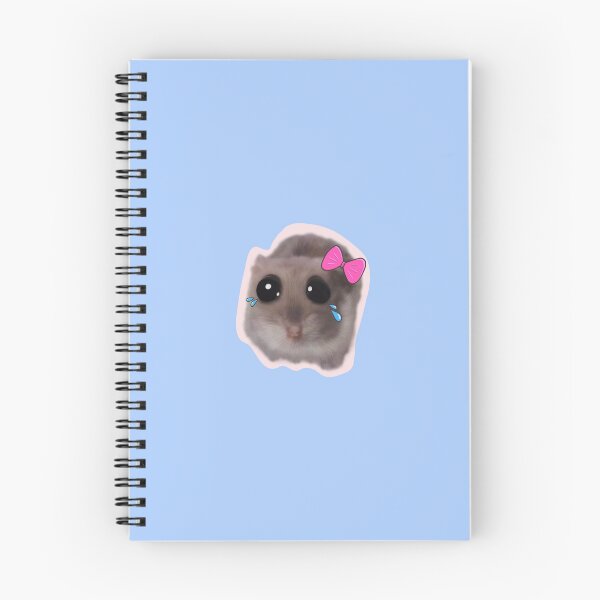 Item preview, sad hamster with big eyes and a pink bow designed and sold by GosiaArtGarden.