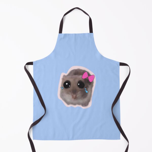 Item preview, sad hamster with big eyes and a pink bow designed and sold by GosiaArtGarden.