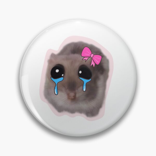 Item preview, Sad hamster with big eyes and a pink bow designed and sold by GosiaArtGarden.