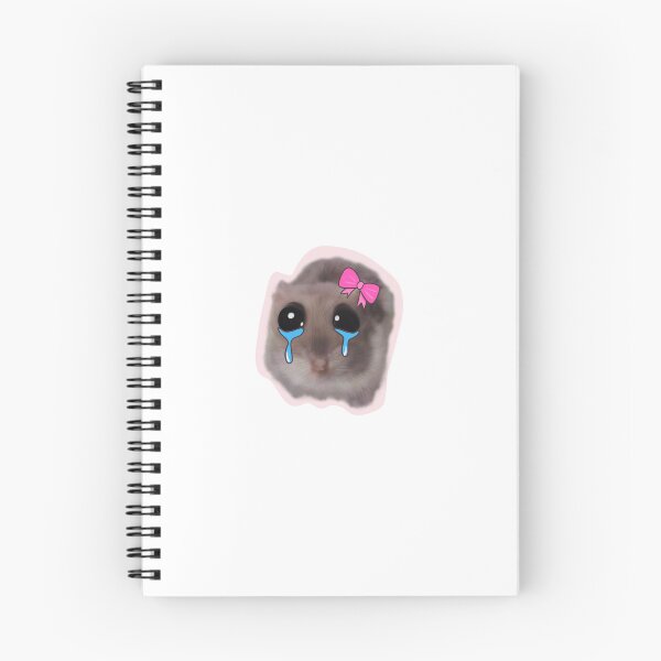 Item preview, Sad hamster with big eyes and a pink bow designed and sold by GosiaArtGarden.